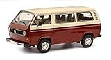 Schuco 450038100 VW T3a Bus, Modellauto, Maßstab 1:18, Limited Edition 1.000, rot/weiß