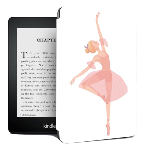 Hülle Für Amazon Kindle Paperwhite 2012 Bis 2017 (6,0 Zoll), Pu-Leder, Ultradünn, Magnetisch, Schlaf-/Wach-Funktion, Holster-Flip-Cover – Mädchen Tanzendes Ballett