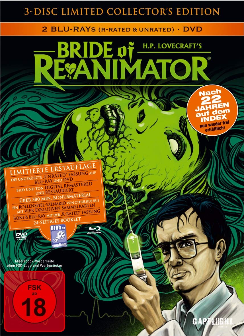 Bride Of Re-Animator (3-Disc Limited Collector's Edition) (Uncut) [2 Blu Rays + 1 DVD] [Blu-ray] [Limited Edition]