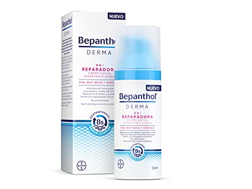 Bepanthol Derma Repair Feuchtigkeitsspendende Gesichtscreme für Tag, Sehr Trockene Und Empfindliche Haut, 50 Milliliter