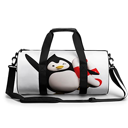 Sporttasche Antarktischer Pinguin Reisetasche Wasserdicht Trainingstasche Schwimmtasche Weekender Für Mädchen Jungen 45x23x23cm