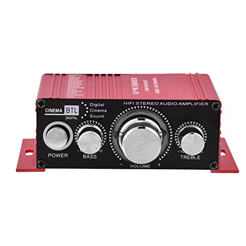 Auto Stereo Audioverstärker, 12V 2 Kanal HiFi Stereo Bass Audio-Leistungsverstärker, digitaler Auto Verstärker
