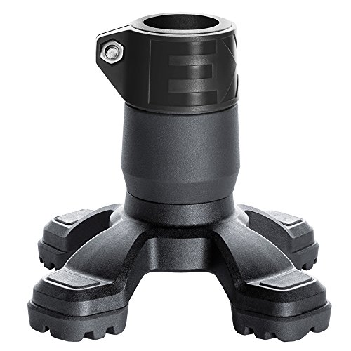 4-Punkt Gummikapsel SAFETY FOOT in schwarz mit Stahleinlage für Rohrdurchmesse 16-17mm