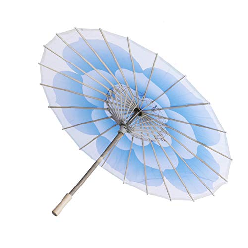 SUPVOX Papier-Sonnenschirm, klassisch, für Tanzdekoration, Requisiten, Hochzeitszubehör (Rosa), blau, 1 Stpck
