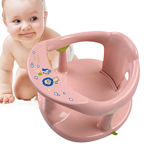 Babystuhl für Wanne im Sitzen - Neugeborenes Baby-Badesitz, süße Badewannenstütze mit Rückenlehne und Saugnäpfen,Leichte Surround-Badstuhlsitze für Babys von 6–18 Monaten Rianpesn