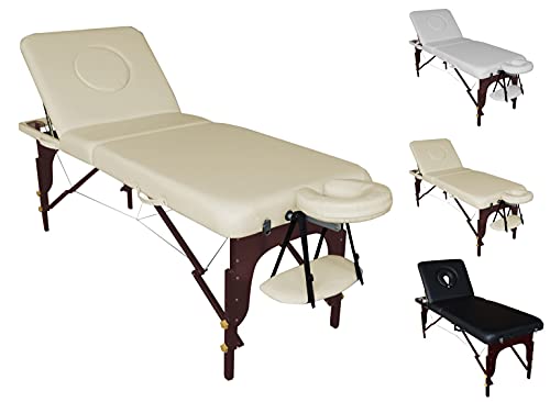 POLIRONESHOP ZAR Massageliege massagebank massagetisch tattooliege sehr robust (beige)