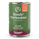 Herrmann's - Selection Adult Hirsch mit Kartoffel und Quitte - 12 x 400g - Nassfutter - Hundefutter