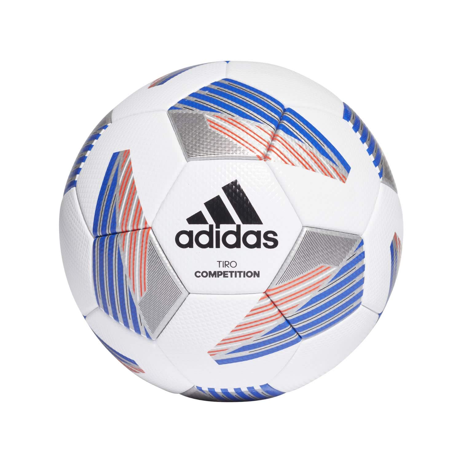 adidas FS0392 Unisex – Erwachsene Tiro Com Fußball Ball, White/Black/ROYBLU/SI, 4