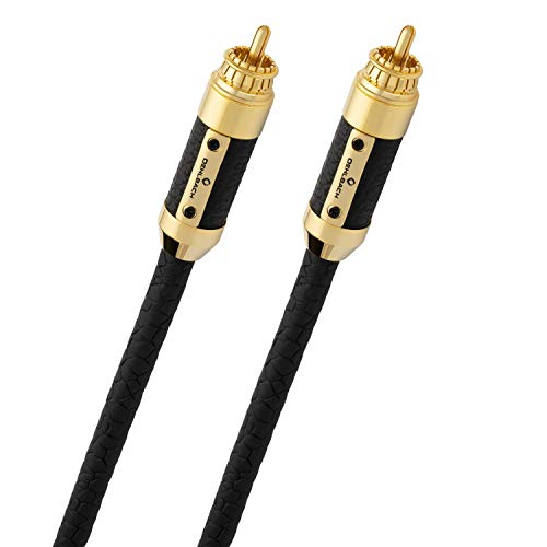 Oehlbach XXL BLACK Connection Master 100 - Exklusives analoges Chinch Audiokabel Set - Made in Germany - 2 x 50cm - schwarz