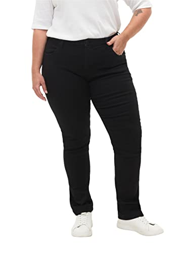 Zizzi Damen Große Größen Emily Jeans Slim Fit Normale Taillenhöhe Gr 54W / 82 cm Black