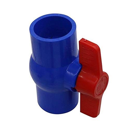 Kugelhahn, Pneumatischer Kugelhahn, Absperrventil, Slip-Sanitär-PVC-Kugelhahn, Kunststoff-Reparaturanschluss-Rohrschalter (Größe: Blauer ID 40 mm) (Size : Blue ID 20mm)