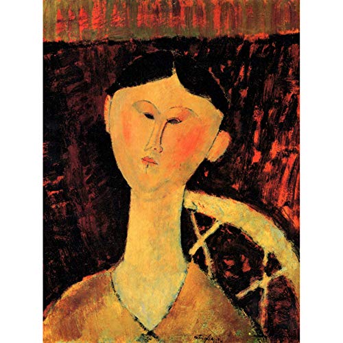 Wee Blue Coo Amedeo Modigliani Portrait Of Beatrice Hastings Old Art Gemälde Leinwand Druck