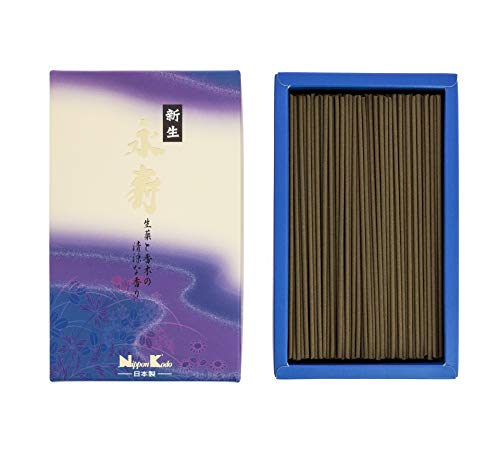 NIPPON Kodo 22042 Klapptritt Eiju Shinsei Balsamico Kräuter- und Holz Räucherstäbchen 17 x 10 x 4 cm violett