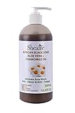 Afrikanische schwarze Intimhygiene, natürlicher pH-Wert, mit Aloe Vera Gel und Kamille, Intimbereich-Waschung, Anti-Geruchs- und Anti-Pilzformel, 500 ml
