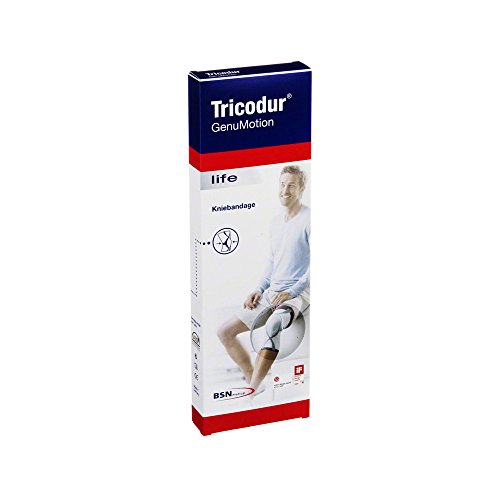 Tricodur GenuMotion Aktiv Bandage weiß/grau/ rot Gr. L, Kniebandagen