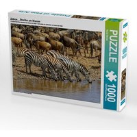 Zebras....Streifen am Wasser 1000 Teile Puzzle quer [4056502115700]