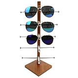BANDRA Brillenständer Holz Brillenhalter für 5 Brillen 30×20×16CM Schwarz