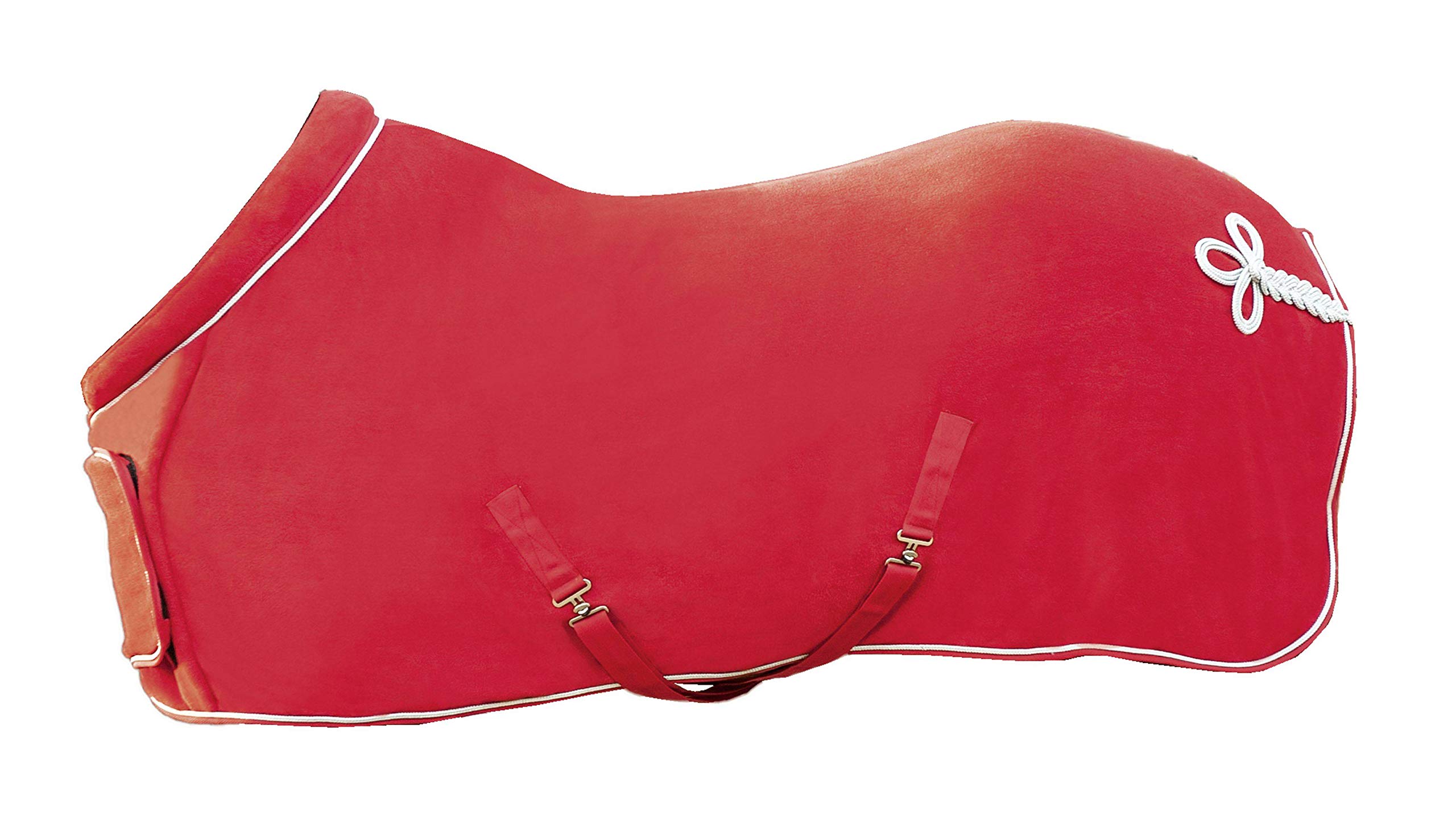 HKM Fleecedecke mit Kragen, Rückenlänge 125 cm, rot