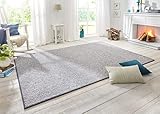 BT Carpet Wolly Teppich – Wohnzimmerteppich Flachgewebe Kurzflor Woll-Optik Wolle Skandi-Look Esszimmer, Wohnzimmer, Kinderzimmer, Schlafzimmer – Creme, 60x90cm