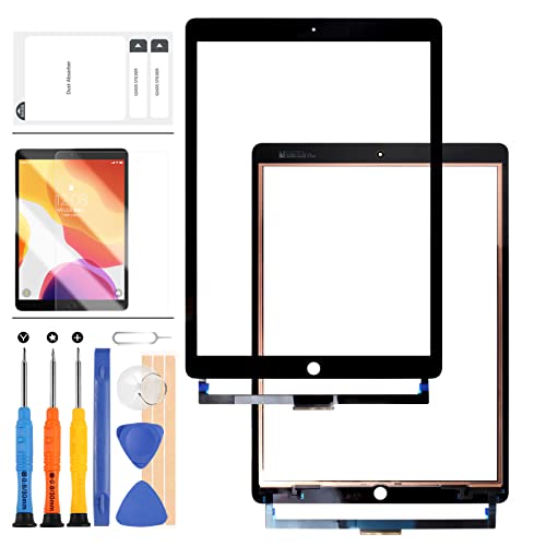 Touchscreen Digitizer Glas Bildschirm Ersatz Kompatibel für iPad Pro 12,9 Zoll 2nd Gen A1670 A1671 A1821 2017 Touchscreen Objektiv Reparatur Teile Kits (LCD Display nicht enthalten) (schwarz)