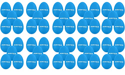 100x Kirstein ES-10B Egg Shaker (Medium Version, Schüttelei, Percussion, Rassel, robuste Kunststoff-Hülle, durchsetzungsfähiger Klang) blau