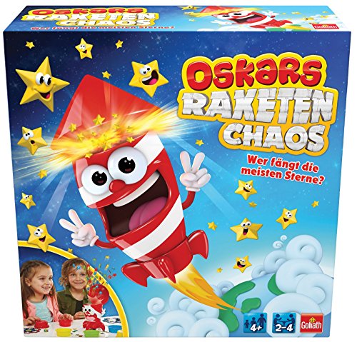Goliath 31201 - Oskars Raketen Chaos, Kinder Gesellschaftsspiel, raketenmäßiger Spielspaß mit Sternenregen, für die ganze Familie, ab 3 Jahren