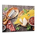 Herdabdeckplatten Ceranfeldabdeckung Spritzschutz Glas 60x52 Pasta