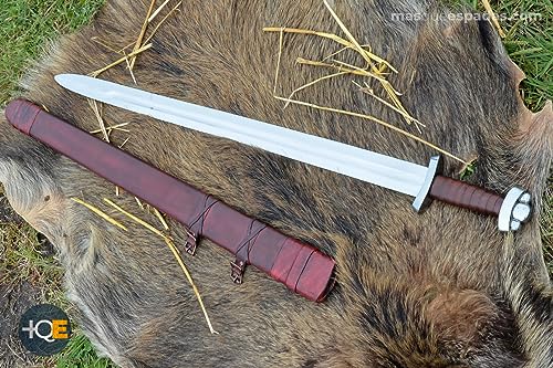 Battle-Merchant Wikingerschwert Godfred, mit Lederscheide Echtes Wikinger Schwert aus Metall