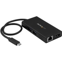 StarTech.com USB C Multifunction Adapter Power Delivery 4K HDMI USB Type-C - Externer Videoadapter - USB Type-C - HDMI, RJ-45 - Schwarz (DKT30CHPD)