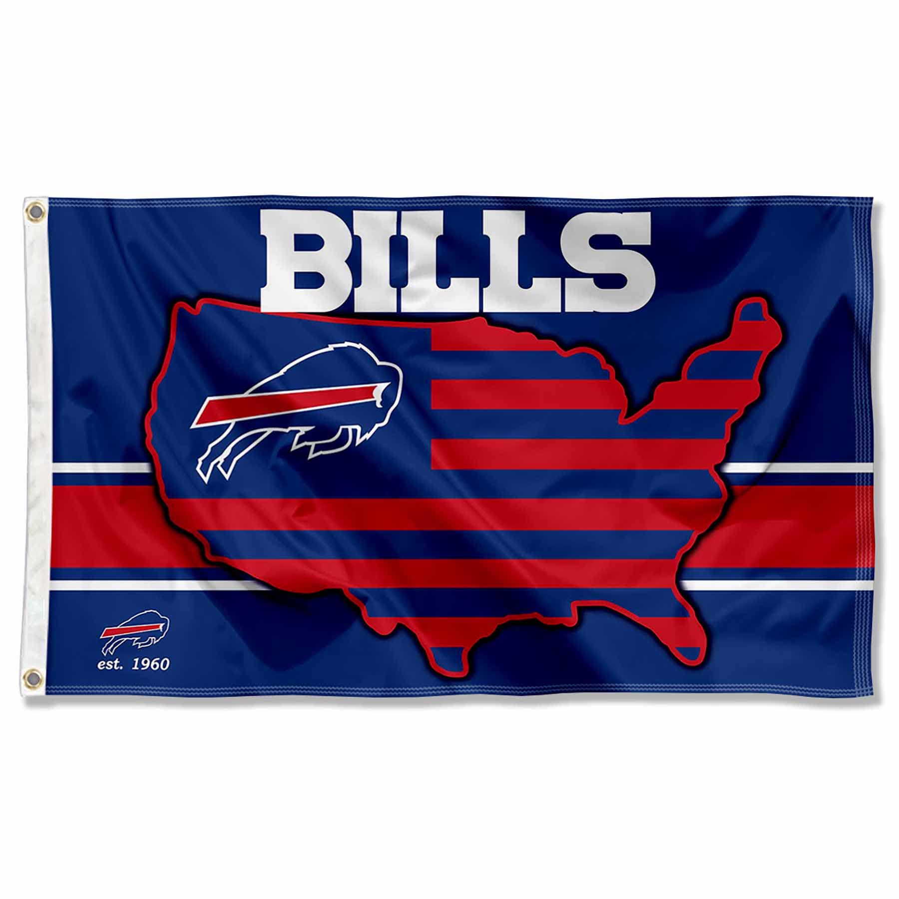 WinCraft Buffalo Bills Nation USA American Country 3x5 Flag