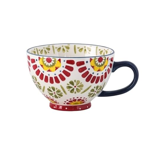 500 ml Keramik Suppentasse Milch Frühstückstasse Nordic Cup (Color : Color 1, Size : 501-600ML)