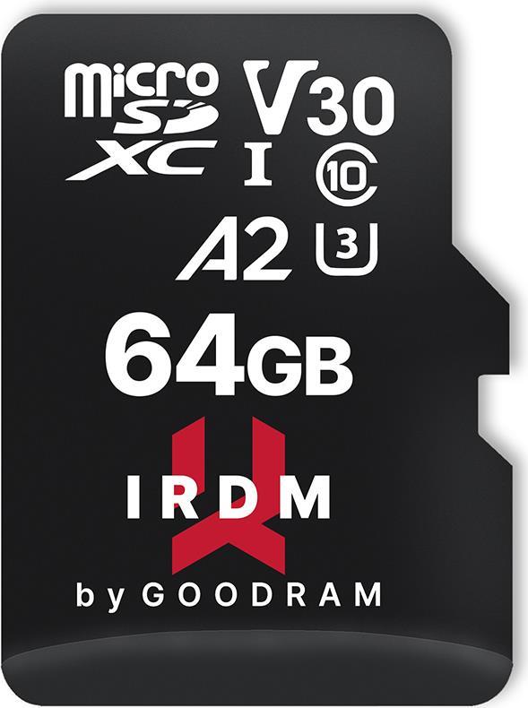Goodram MICROCARD IRDM M2AA A2 Speicherkarte 64 GB MicroSDHC UHS-I (IR-M2AA-0640R12)