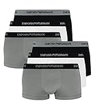 Emporio Armani Herren Boxershorts Unterhosen Pure Cotton Trunk 111610-CC722 6er Pack, Farbe:Mehrfarbig, Wäschegröße:L, Menge:6er Pack (2X 3er), Artikel:-40510 Grey/White/Marine