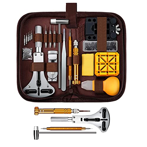 Osmond 149-Teiliges Uhrenarmband-Werkzeugset, Werkzeugset zum Ersetzen der Uhrenbatterie, Werkzeug zum Entfernen der Uhrenrückseite, Werkzeug für Federstege