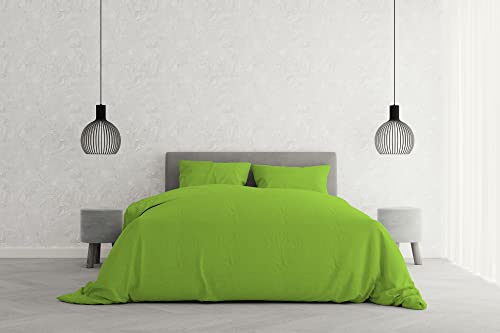 Italian Bed Linen Elegant Bettbezug, Apfelgrün, Doppelte, 100% Mikrofaser