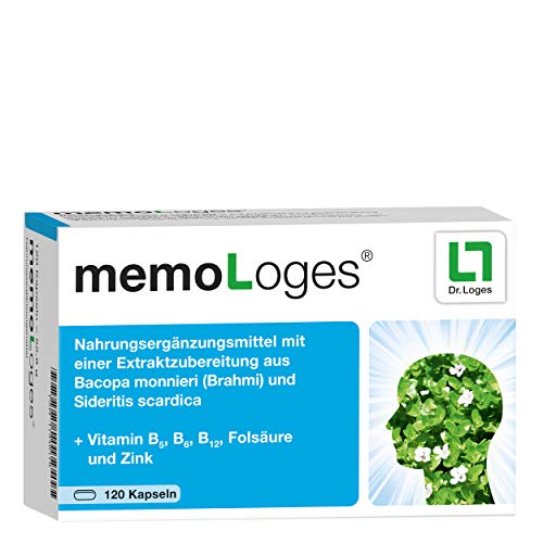 memoLoges® - 120 Kapseln - Nahrungsergänzung mit patentierten Pflanzen-Extrakten für ein besseres Erinnerungsvermögen im Alter