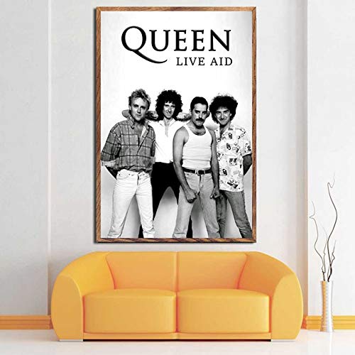 HNTHBZ Freddie Mercury Queen-Musiker-Kunst-Plakat Leinwand-Malerei Wandbild Home Decor Poster und Drucke (Color : 0002, Size (Inch) : 50x70 cm Unframed)