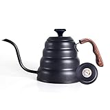 YFFS Stainless Steel Tea Coffee Kettle, with Thermometer for Exact Temperature, Gooseneck Thin Spout for Pour Over Coffee, Works on Induction Stovetop(1.2L) (2)