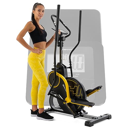 Hop-Sport Cross Stepper für zuhause HS-450B Dynamic - 2-in-1 Crosstrainer und Stepper mit Trainingscomputer - innovatives Trainingsgerät verbindet das Stepper- und Crosstrainer- Training