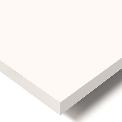 POKAR Tischplatte 2,5 cm Massiv Schreibtischplatte Bürotischplatte für Schreibtisch, Esstisch, Weiß, 140 x 80 x 2,5 cm