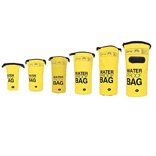 DonDon wasserdichter Outdoor Dry Bag Beutel Sack Trockentasche Trockenbeutel mit Riemen gelb 30 Liter
