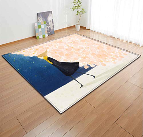 Kinderteppich Cartoon Mädchen Schlafzimmer Dekoration Weichem Polyester Baby Spiel Krabbeln Decke Platz 80cmx150cm
