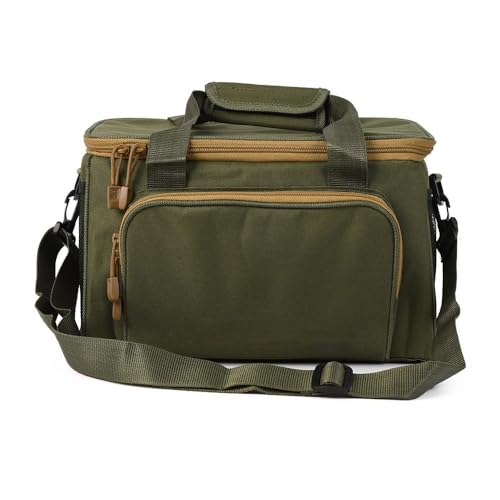 BADALO Tragbare multifunktionale Segeltuch-Angel-Umhängetasche, Angelgerät-Tasche, Angelköder, Rollentasche, Tasche (Color : Army Green)