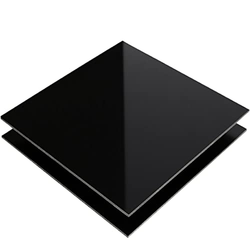 ALU Verbundplatte Alu Panel Sandwichplatte, verschieden Größen, für z.B. Fassadenverkleidung, hochwertige Zusammensetzung wartungsfrei, einfache Reinigung, 3 Schichten, Schwarz in 4mm 300x800mm