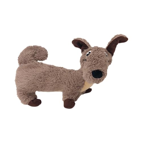 KONG PupSqueaks Hundespielzeug mit Quietschelement, für den ganzen Körper (Tucker (Braun))