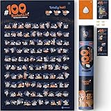 1DEA.me Wall Poster Kama Sutra #100 BUCKETLIST - Scratch Off Sex Positions - Modern Adult Love Game - Decorate Your Home - Enjoy and have Fun - 16x24 in