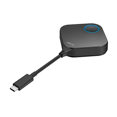 BenQ WDC10C InstaShow Wireless Präsentationssystem (mit USB-C, Thunderbolt 3, Plug & Play, mit einem Knopfdruck Präsentationen starten, ohne Softwareinstallation, mit hoher Sicherheit)