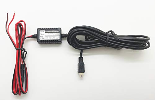 Hardwire Kit Mini USB Autokamera Ladekabel mit Netzteil 5V/2A 12/24V Dashcam Batteriewächter Bordnetzkabel Car DVR