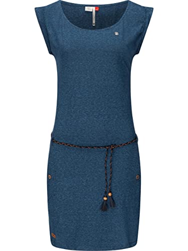 Ragwear Damen Kleid Sommerkleid Baumwollkleid Jersey-Kleid Tag Navy021 Gr. L