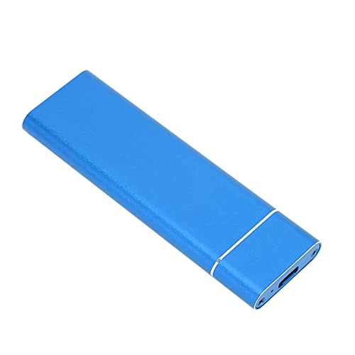 Wnesy SSD-Gehäuse, Dual-Protokoll-Plug-and-Play-USB3.1-Typ-C-NVME-SSD-Gehäuse aus Aluminiumlegierung für 2280 Mm (Blau)